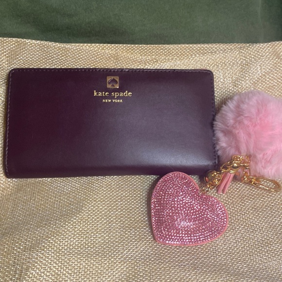 Plum and Pink Kate Spade Wallet - Picture 1 of 9